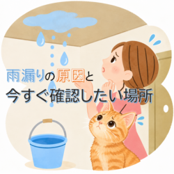 天井にシミがある！雨漏りの原因と今すぐ確認したい場所７つ